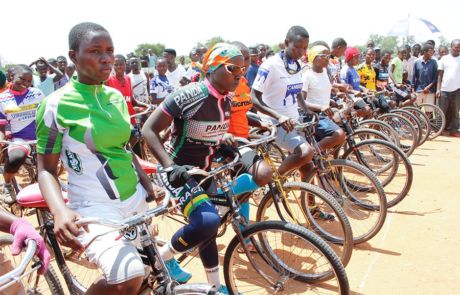 Girls participating in Road Bike Race in Gihanga - Fort Barachel Burundi